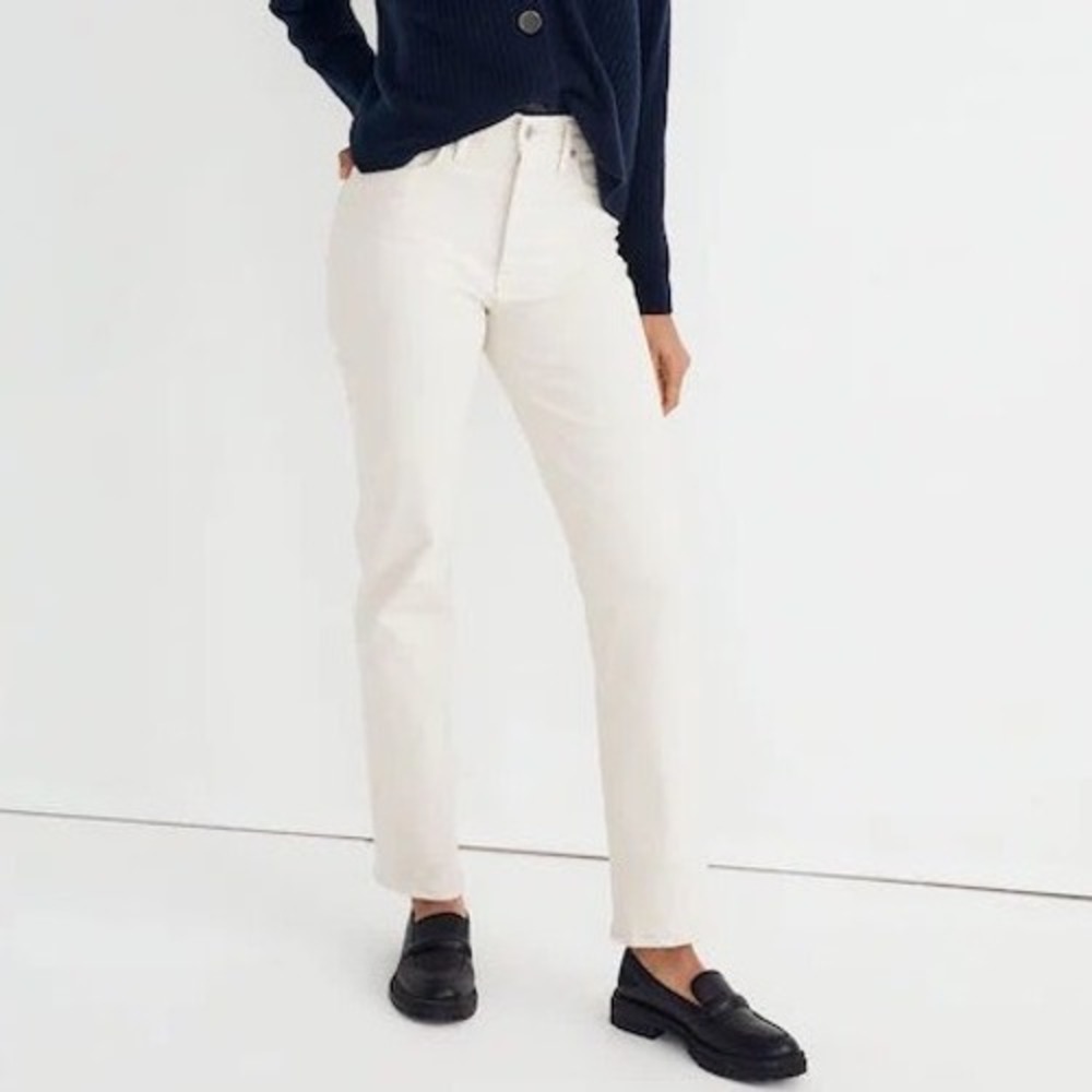 Madewell The Perfect Vintage Straight Jean in Vintage Beige Canvas 30/10 NWT